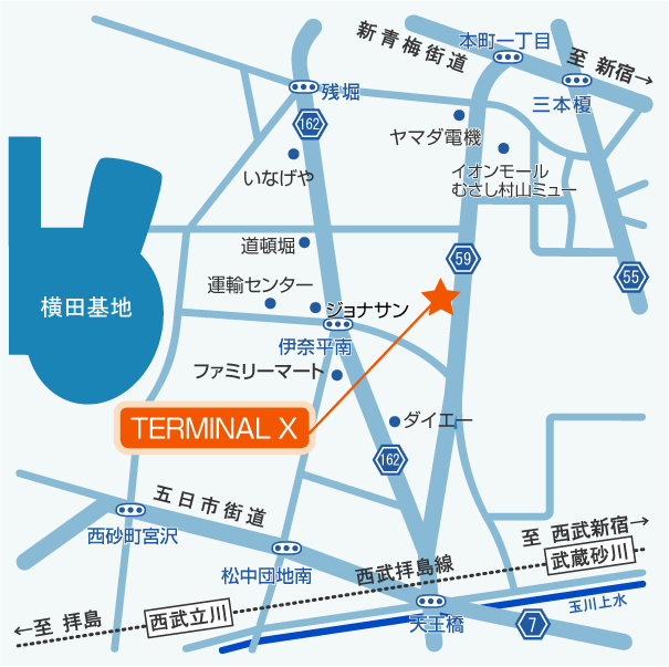 ターミナルX地図